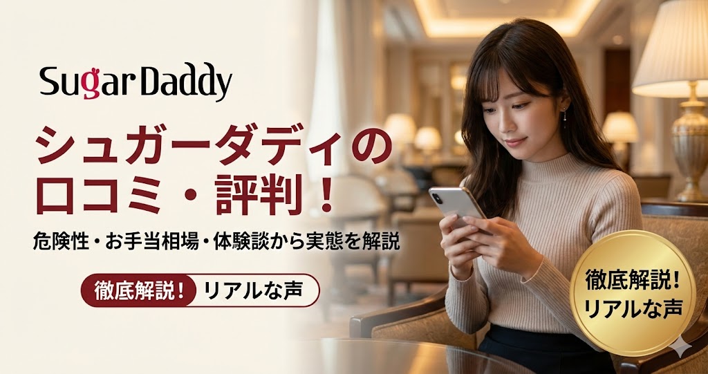シュガーダディの口コミ・評判！危険性・お手当相場・体験談から実態を解説