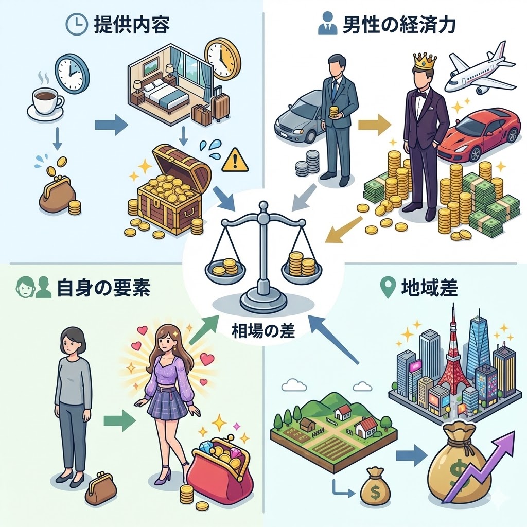 パパ活の相場に差がでる理由